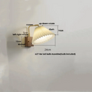 Axyaa Rotating LED Wall Light Fixture - Wood and Copper Bedside Lamp
