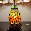 Axyaa Dragonfly Tiffany Table Lamp American Style Glass Retro E27 Bedroom Decor
