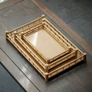 Axyaa Zen Bamboo Tea Tray: Stylish Kungfu Tea Storage Shelf for Home or Office