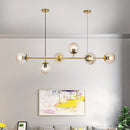 Axyaa Glass Ball Chandelier with LED Tube Bubbles - Industrial Loft Decor