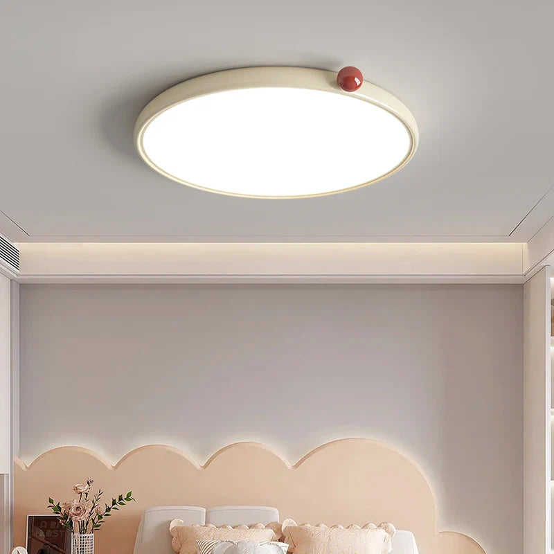 Axyaa Round LED Ceiling Lamp: Modern Bedroom Study Lighting for Elegant Home Decor