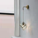 Axyaa Brass Clear Glass Wall Lamp - Nordic Modern LED Mirror Light