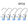 Axyaa Stainless Steel Clothespins Laundry Clothes Pegs Hanging Clips Organizer Hanger