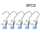 Axyaa Stainless Steel Clothespins Laundry Clothes Pegs Hanging Clips Organizer Hanger