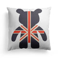 Axyaa European Beige Flag Pillow Cover - 45x45, British Style, Mediterranean Influence