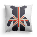 Axyaa European Beige Flag Pillow Cover - 45x45, British Style, Mediterranean Influence
