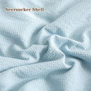 Axyaa Mulberry Silk Seersucker Summer Quilt - Lightweight Comfortable Duvet