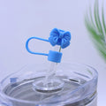 Axyaa Silicone Bow Straw Covers for Stanley Thermos Cup: Cute, 10mm Dust Proof Cap