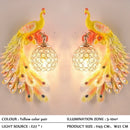 Axyaa Peacock Wall Lamp Sconce Light for Living Room Bedroom