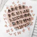 Axyaa Alphanumeric Cookie Mold Set: Stainless Steel Bakeware for DIY Baking & Dessert Decorating