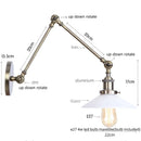 Axyaa Adjustable LED Glass Swing Arm Wall Lamps