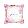 Axyaa Happy Valentine's Day Pink Pillowcase - Cute Square Cushion Cover
