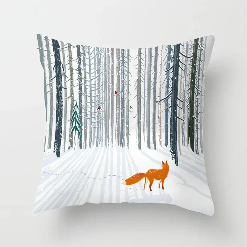 Axyaa Cartoon Animal Cushion Cover 45*45 Sofa Pillowcase Decorative Throw Pillow