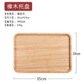 Axyaa Oak Wood Rectangular Tray for Tea Cup, Cake, Fruit & Snacks