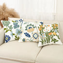 Axyaa Floral Embroidery Pillowcase Cover for Home Decor