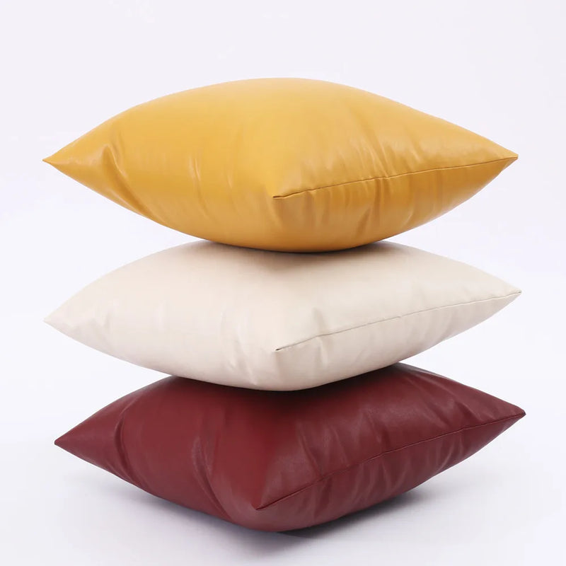 Axyaa Soft Leather-cloth Cushion Cover for Living Room Sofa, Car, Chair Home Decor