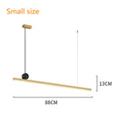 Axyaa Brass Line Strip Pendant Lamp - LED Linear Light Fixture