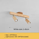 Axyaa Nordic Wooden LED Ceiling Spotlights for Modern Living Room Lighting