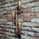 Axyaa Industrial Iron Pipe Wall Lamp Sconce for Loft Decor Steampunk Style