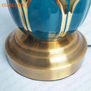 Axyaa Luxury Post Modern Blue Ceramic Table Lamp for Bedroom and Living Room