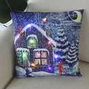 Axyaa LED Christmas Light Pillowcase 45cm - Super Soft Polyester Home Decor