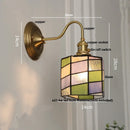 Axyaa Green Vintage LED Wall Lights with Copper Knob Switch