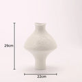 Axyaa Ceramic Vase with Artificial Flowers for Room Aesthetic Decor
