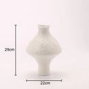 Axyaa Ceramic Vase with Artificial Flowers for Room Aesthetic Decor