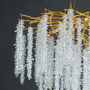 Axyaa French Luxury Gold Crystal Ceiling Chandelier LED Pendant Lamp