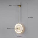 Axyaa Modern LED Wall Lamp Gold Black Bracket Light for Living Room & Restaurant