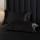 Axyaa Simulated Silk Satin Pillowcases Set of 2 with Envelope Closure