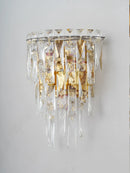 Axyaa Gold/Chrome Crystal Wall Lamps - Modern LED Lights for Interior Decor