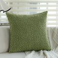 Axyaa Floral Embroidered Cotton Cushion Cover 45x45cm - Jacquard Forest Pillowcase for Home Decor