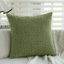Axyaa Floral Embroidered Cotton Cushion Cover 45x45cm - Jacquard Forest Pillowcase for Home Decor