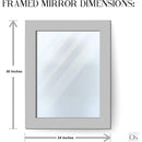 Axyaa Mosaic Glass Wall Mirror, Decorative Embossed Rectangular Vanity Mirror
