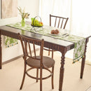 Axyaa Green Jacquard Table Runner with Tassels
