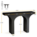 Axyaa 47" Black Console Table with Arch Base, Modern Entryway Hallway Sofa Table