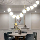 Axyaa Postmodern French Pendant Lamp: Living Room & Dining Room Glass Ball Pearl Pendant
