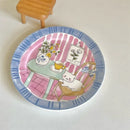 Axyaa Cute Cartoon Ceramic Plate Korean High Aesthetic Household Tableware
