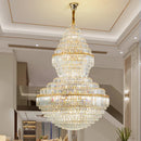 Axyaa Luxury Crystal Chandelier for Villa Living Room with Stunning Hollow Design