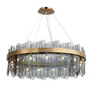 Luxury Gold Glass Chandelier by Axyaa: Elegant Modern Design for Dining & Bedroom