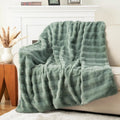 Axyaa Faux Rabbit Fur Throw Blanket