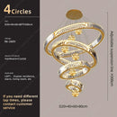 Axyaa Crystal Villa Chandelier for Living Room, Hotel Duplex, Loft Apartment Staircase