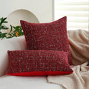 Axyaa Red Christmas Knitted Wool Pillow Cover for Living Room Sofa Home Decor
