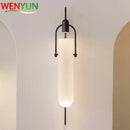 Axyaa Gold/Black Glass Modern Arc Wall Sconce LED Surface Mount Bedroom Wall Lamp
