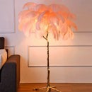 Axyaa Modern Ostrich Hair LED Floor Lamp for Hotel Living Room Lighting