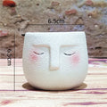 Axyaa Cartoon Face Succulent Flower Pot Head Vase Garden Planting Container