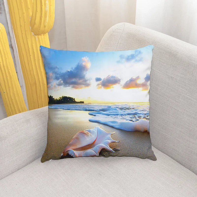 Shell Conch Beach Cushion Cover for Home Decor - Axyaa Brand