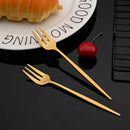 Axyaa Gold Stainless Steel Fruit Cake Dinnerware Set 4Pcs