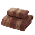 Axyaa Cream Towels Set: Hand Face Hair Towel & Big Shower Bath Towel